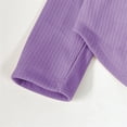 thumbnail image 4 of LIJCC T-Shirt en Coton Côtelé pour Filles, Manches Longues, Col Rond, Ourlet Incurvé, Tunique Unie, Coupe Ajustée, Basique, 4 of 8