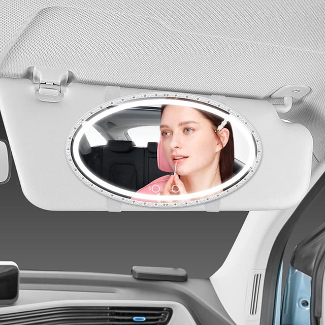 Espejo de Maquillaje DYNWAVEMX LED para Visera de Coche USB 1200mAh