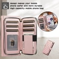 thumbnail image 2 of Mantto for Google Pixel 6a Wallet Case,Crossbody Phone Case PU Leather Zipper with Wrist Strap & Shoulder Strap Flip Cover Credit Card Holder Magnetic Shockproof Protective Case,Rosegold, 2 of 12