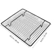 thumbnail image 4 of RENACLIPY Black Stainless Steel Cooling Rack Nonstick Grid Pattern for Baking Cakes Cookies and More 10.2×9.1×1.2in, 4 of 6
