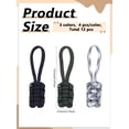 thumbnail image 2 of 12Pcs Zipper Puller Tabs Polyester Zip Pull Extender Mixed Color Replacement Nylon Zipper for Luggage Suitcase Backpack Jacket Bags Coat 78~82x19~20x7~8.7mm colorful, 2 of 3