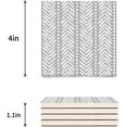 thumbnail image 3 of POGLIP Stripe Leaves Gray Set of 8 Coaster for Drinks, Absorbent Ceramic Stone Coasters Cup Mat with Cork Base for Home Kitchen Room Coffee Table Bar Decor, 3 of 4