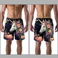 thumbnail image 3 of luoweisi Men's Beach Shorts Quick Dry Swim Trunks with Mesh Lining Unicorn XL, 3 of 5