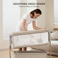 thumbnail image 5 of Angelbliss 3-in-1 Baby Bassinet & Bedside Sleeper, 6-Height Adjustable Rocking Crib for Newborns with Storage Basket, 5 of 7
