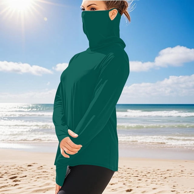 BLCHUNen Unisex Summer Sun Protection Shirts Long Sleeve Plus Size Breathable Quick Drying Going out Active Athletic Trendy Tops