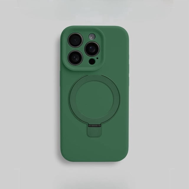 Compatible with iPhone 16 /Pro/Pro Max Case Stand, Slim Full Camera Protection Liquid Silicone Phone Case Suitable for iPhone 16 /Pro/Pro Max Compatible with MagSafe Ring Magnetic Kickstand