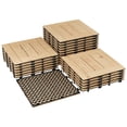 thumbnail image 2 of EuKer Acacia Wood Deck Tiles, 22 Pack Interlocking Floor Tiles with Non-Slip for Outdoor & Indoor Use, Natural Wood, 2 of 7