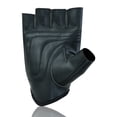 thumbnail image 5 of Men's Leather Driving Gloves Fingerless Bus Driver Gloves Vegan Pu Leather Half Finger Fashion Classic Gloves New Black-L, 5 of 5