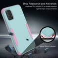 thumbnail image 5 of Compatible with Samsung Galaxy A53 5G Case, Hybrid Heavy Duty Military Grade Full-Body Drop Shockproof Heavy Duty Dustproof 3-Layers Rugged Anti-Scratch Cover Wireless Charging, Green/Pink, 5 of 6