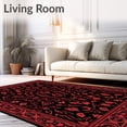 thumbnail image 2 of ODIKA 3'x5' Machine Washable Non-Slip Area Rug, Elegant Floral Enchanting Sophisticated High Traffic Rug with Pad, Black, 616788, 2 of 8