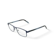 Bio Eyes Men's BE156 Oleander Rectangular Prescription Eyeglasses with Case, Navy Blue