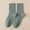Green, variant on Womens Winter Crew Socks, Thermal Heathered Knit Boot Socks for Women - Soft Ribbed Cuff Casual Everyday Socks, Navy (1 Pair),Size Free Size