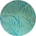 thumbnail image 1 of Ahgly Company Indoor Round Patterned Turquoise Green Area Rugs, 7' Round, 1 of 6