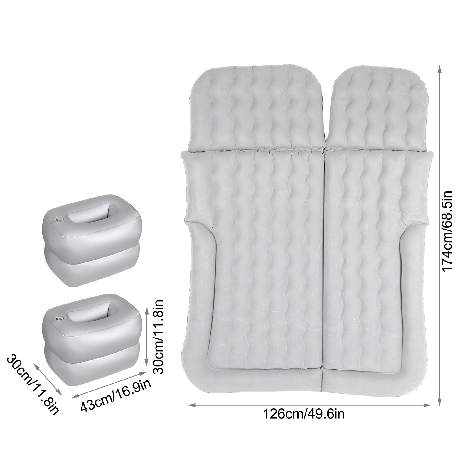 DOACT Car Air Bed,Car Air Mattress Vehicle Inflatable Thickened Travel Bed Sleeping Pad Camping Accessory,SUV Air Mattress