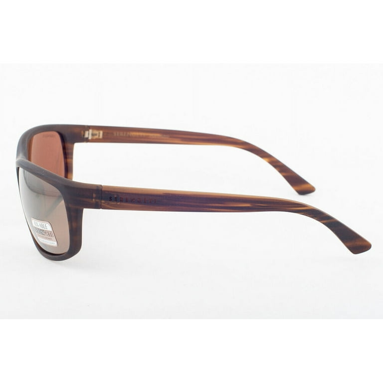 Serengeti Alessio 62mm Polarized Sunglasses Soft Feel Woodgrain