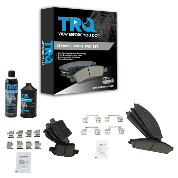TRQ Front Rear Ceramic Brake Pad Kit w/Fluids for Taurus Sable Montego Five BFA15153 Fits select: 2008-2009 FORD TAURUS, 2005-2007 FORD FIVE HUNDRED