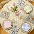 thumbnail image 5 of XD4-200 Pcs Easter Paper Napkins Spring Pastel Checkered Paper Napkins Colorful Buffalo Plaid Disposable Napkins Gingham Scalloped Luncheon Dinner Napkins for Easter Spring Party Table*04, 5 of 7