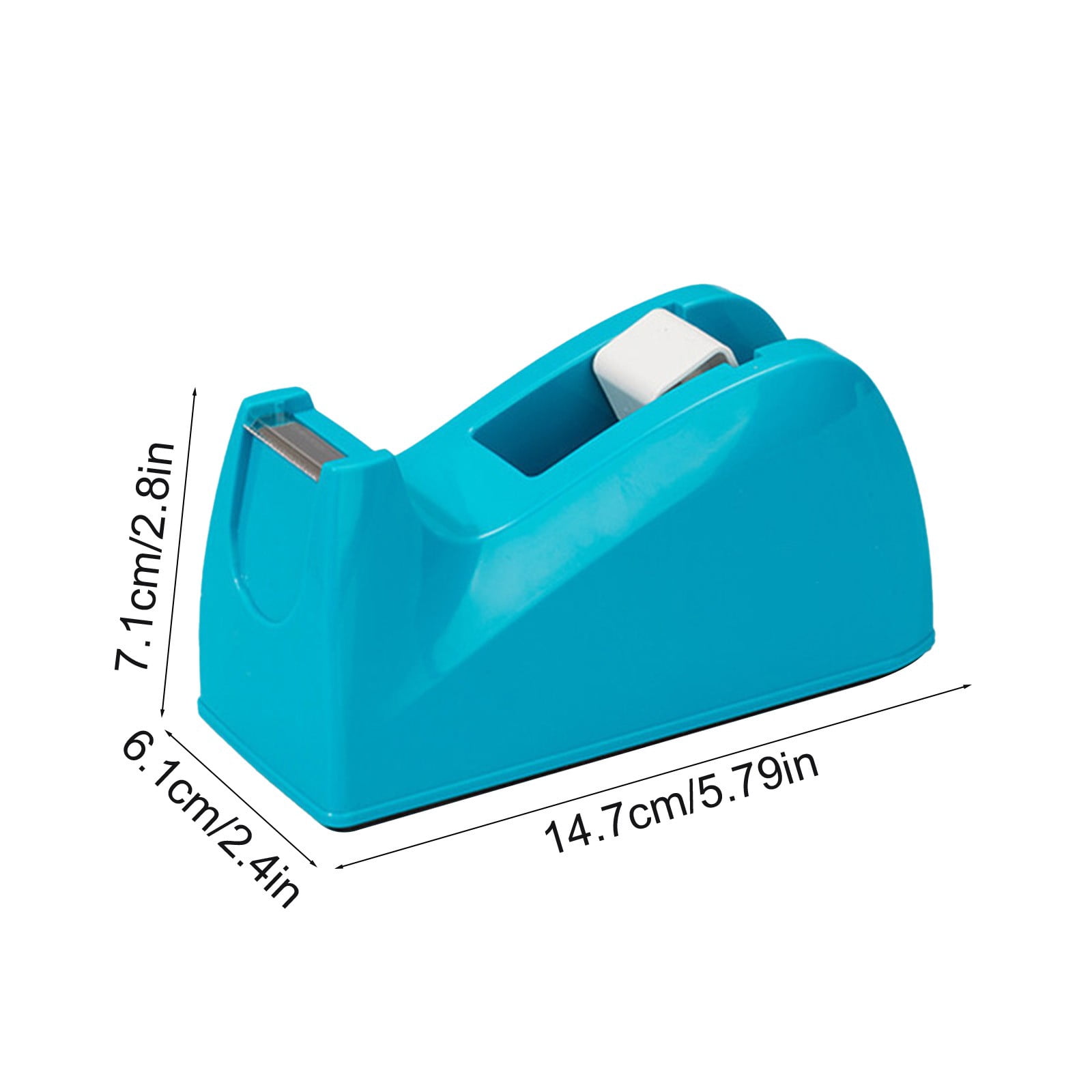 COM1950s Tape Dispenser for Office Desk, Adhesive Tape Holder with Non-Slip Base, Smooth Rolling Cutter for Wrapping, Craft, and Home Use