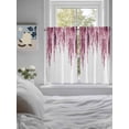thumbnail image 3 of Pink Bathroom Window Curtain, Summer Botanical Leaves Watercolor Light Filtering Coffee Kitchen Curtains, Bedroom Living Room Curtains 2 Panel 84"x45", 3 of 6
