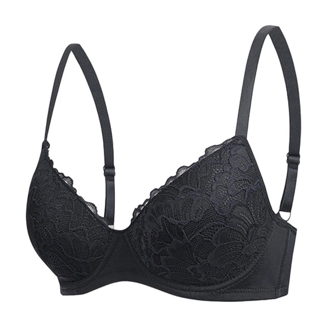 Betivan Women's Bra Solid Color Lace Underwire Push-Up Anti-Sagging Breathable Soft High Elasticity Non-Slip Adjustable Shoulder Straps Summer Daily Casual Office Fashion Everyday Comfort Bra