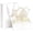 White, variant on 5-in-1 White Luxury Gift Box with Lid and Ribbon 9 x 7 x 3'' Mother's Day Gift Box with Light String and Greeting Card Tissue Paper for Father's Day Wedding Birthday Party Present Supplies