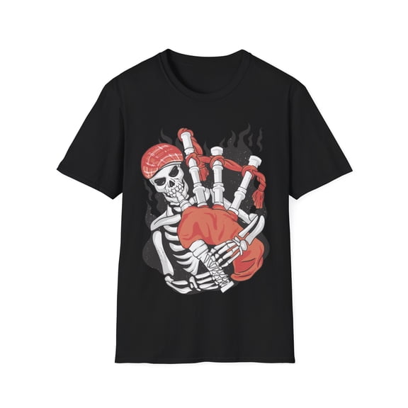 Scottish Skeleton Bagpipe Lover Graphic Novelty Men Women