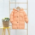 thumbnail image 2 of Mercatoo Toddlers Baby Girls Lightweight Packable Hooded Puffer Jacket Winter Long Cotton Zip Up Down Padded Outwear, 2 of 3