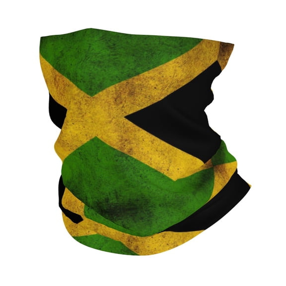 Jamaican Flag Face Mask Bandanas Neck Gaiter Headwear Magic Scarf Headband For Dust Sun Wind