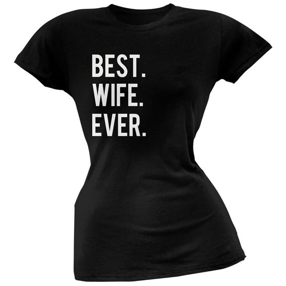 Valentine's Day Best Wife Ever Black Soft Juniors T-Shirt - 2X-Large