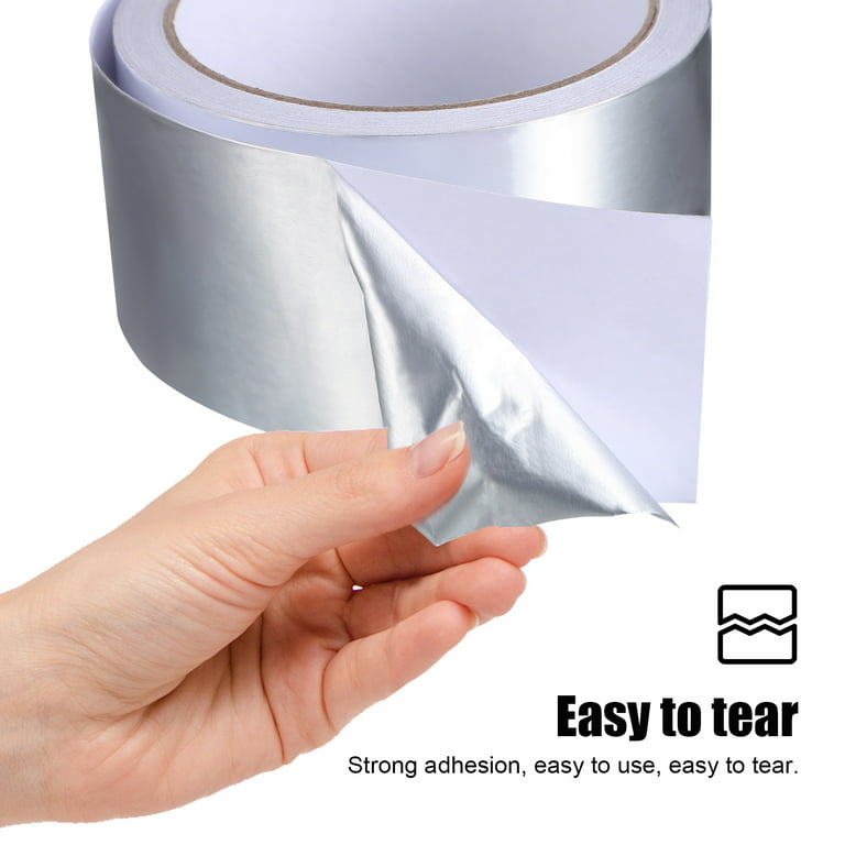 1 Roll of Aluminium Foil Tape Temperature Insulation Retardant  Self-adhesive Tape for Repairing Exhaust Pipe