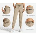 thumbnail image 2 of Pantalones de viaje Libin para mujer, acampada al aire libre, golf, pesca, escalada, safari, senderismo, pantalones cargo, ligeros, de secado rápido, resistentes al agua, tamaño caqui mediano, XXXL, 2 of 6