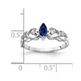 thumbnail image 2 of Primal Gold 14 Karat White Gold 6x3mm Marquise Sapphire and Diamond Ring, 2 of 3
