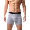 thumbnail image 3 of Men's Cotton Mid Rise Boxer Briefs Light Gray XXL, 3 of 4
