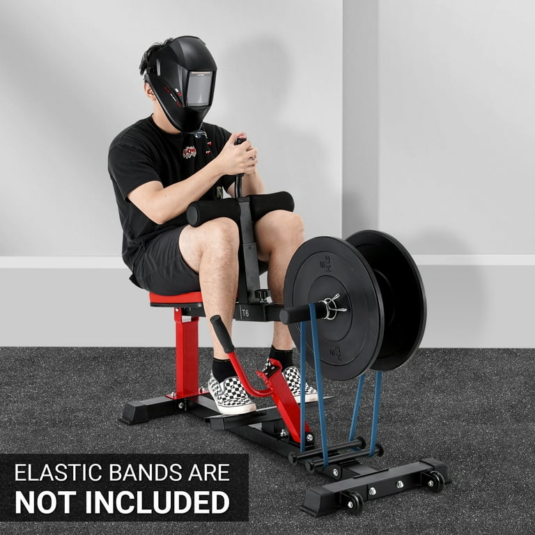 Syedee Adjustable Calf Machine Seated Calf Raise Machine Calf Workout Machine with Band Pegs Calf Exercise Leg Training Equipment Home Gym
