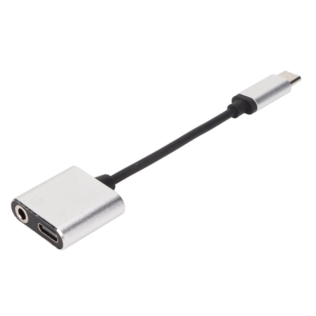 Adaptador de auriculares, adaptador de auriculares 2 en 1, tipo C, puerto de carga, el mejor de su clase