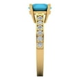 thumbnail image 3 of Clara Pucci 14K Yellow Gold 2.3ct Turquoise Solitaire with Accents Ring, 3 of 8