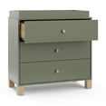 thumbnail image 5 of Storkcraft California 3 Drawer Dresser with Infant Changing Topper, Olive with Driftwood, 5 of 16