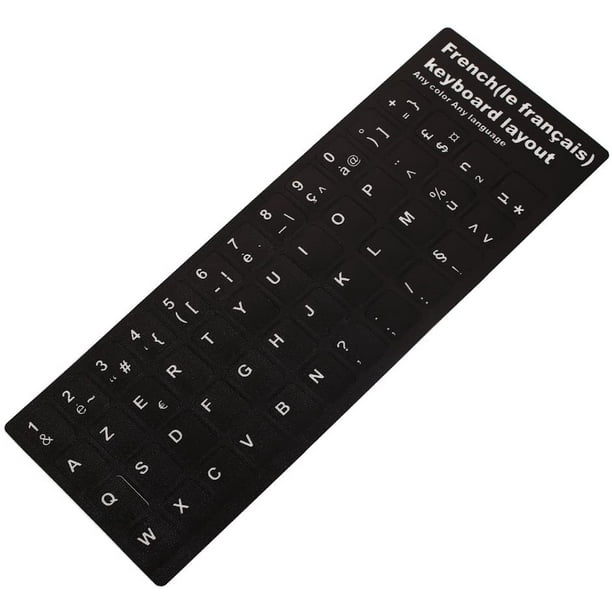 French AZERTY Transparent Keyboard Stickers