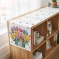 thumbnail image 6 of Table Runners 70 Inches Long Dress Scarves, Spring Flowers Farmhouse Coffee/Dining/Kitchen Table Decor, Holiday Table Runner, Watercolor Floral Leaves Butterflies Plant 13x70 Inch, 6 of 9