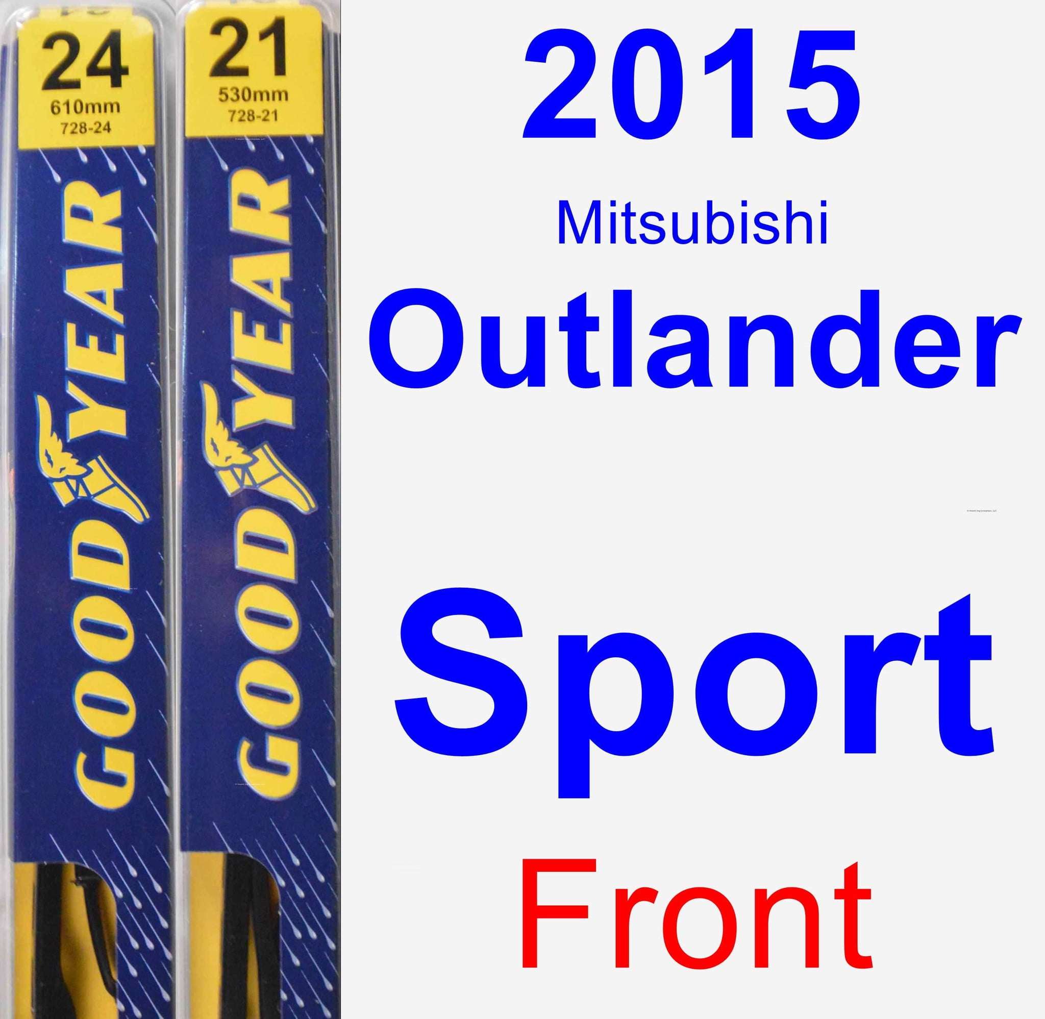 2015 Mitsubishi Outlander Sport Wiper Blade Set Kit Front 2 Blades