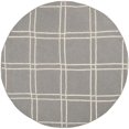 thumbnail image 1 of Safavieh Dhurries Tapis Contemporain Gris - Rond 6 Pieds, 1 of 3