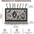 thumbnail image 2 of Gothic Raven Oven Skirt Curtain Victorian Floral Vintage Stove Curtain Tie Top Oven Skirt Decorative Stove Door Cover for Dishwashers Washing Machine, 2 of 7