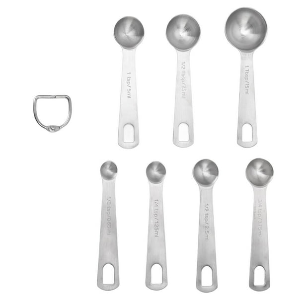 Juego de Cucharas Medidoras de Acero Inoxidable Jadeshay 7 Piezas