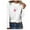 White, variant on Fesfesfes Women's O-Neck Printing Tops Loose Casual Long Sleeve Breast Awareness Tops Tops on