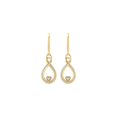 thumbnail image 2 of ARAIYA FINE JEWELRY 14K Yellow Gold Round-shape Natural Diamond infinity Heart Dangle Earrings (1/3 cttw, I2-I3 Clarity, I-J Color), 2 of 7