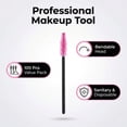 thumbnail image 6 of 50 Pcs Disposable Mascara Wands, Spiral Lash and Brow Brush Applicators with Plastic Handle, Rose Red Makeup Brush Tools for Eyelash and Eyebrow, 6 of 6