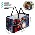 thumbnail image 2 of Santa Claus Large Capacity Reusable Foldable Oxford Cloth Shopping Bag Storage Basket, 2 of 7