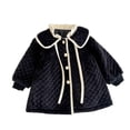 thumbnail image 4 of Esaierr 0-24M Newborn Baby Girls Small Fragrant Wind Coats Cotton Jacket Ruffle Flip Collar Fall Winter Warm Cotton Coat Tops, 4 of 7