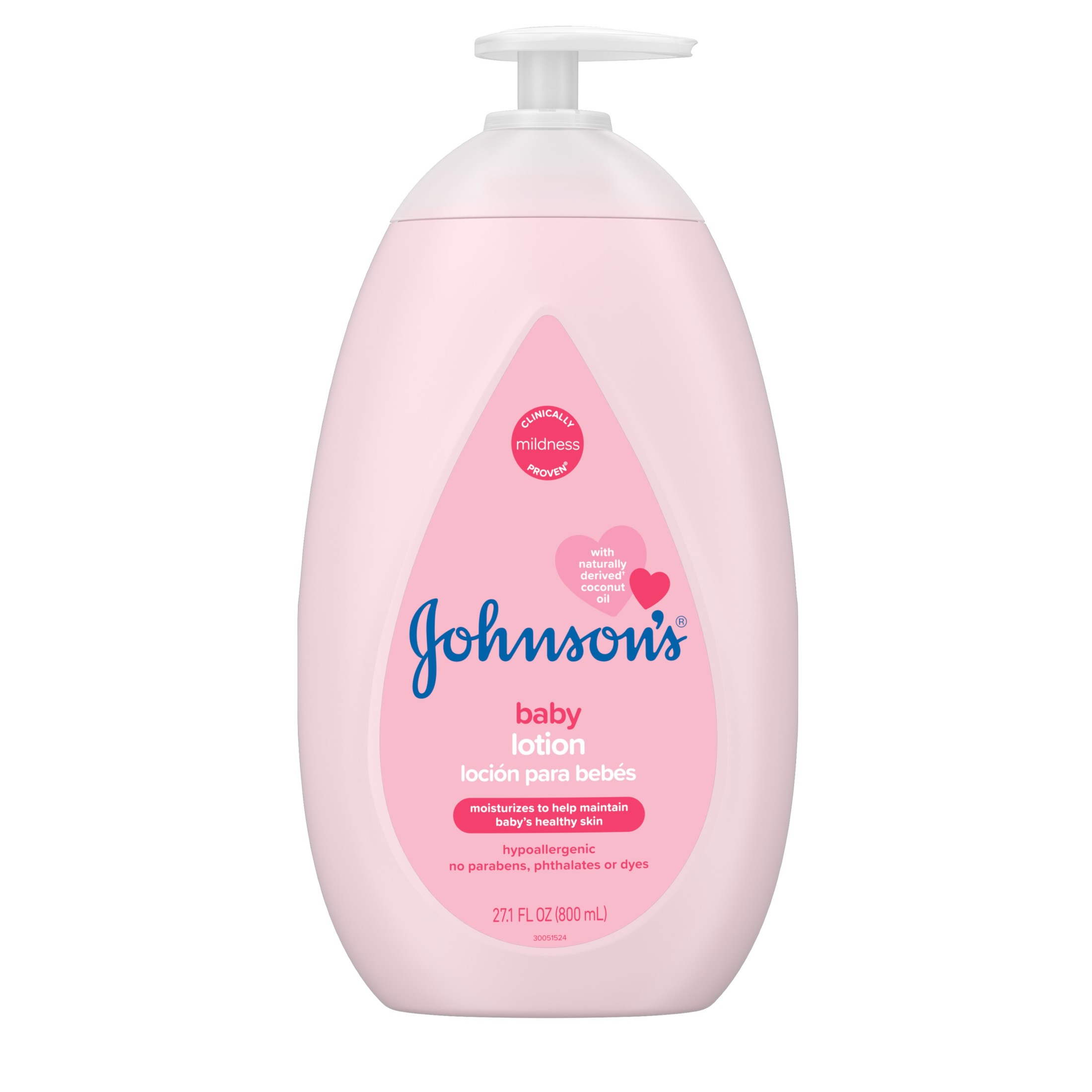 Johnson's Moisturizing Pink Baby Body Lotion with Coconut Oil, 27.1 oz - image 3 of 9