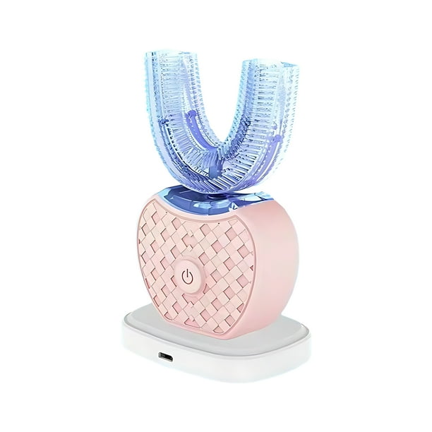 Guardurnaity Cepillo de automático ultrasónico de carga inalámbrica para un fácil mantenimiento Cepillo de ultrasónico en forma de U Salud rosa